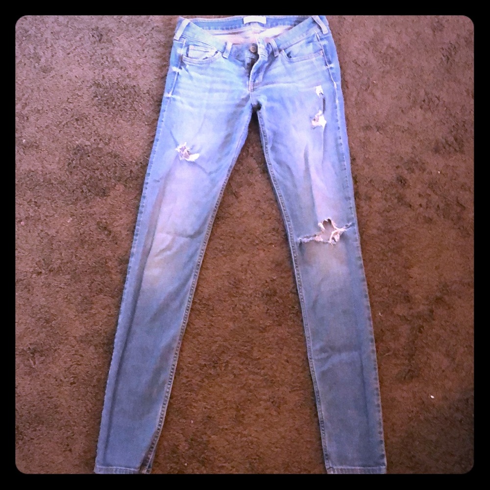 Distressed jeans